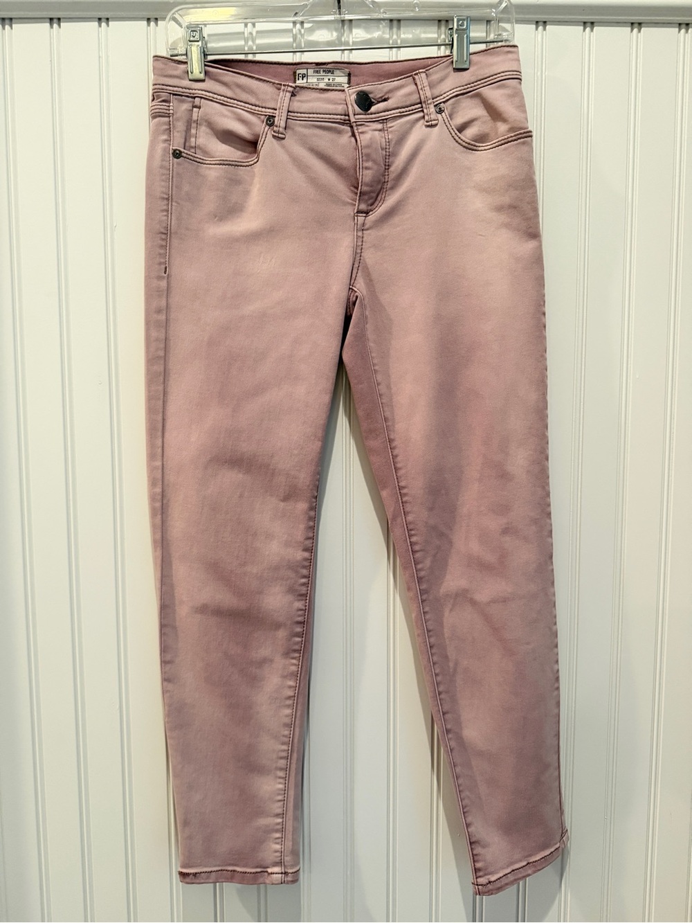 Free People Dusty Rose Ankle Skinny Jeans